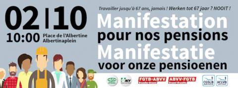 Bruxelles - Manifestation pour nos pensions